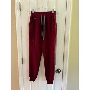 Figs Scrubs Pants Maroon XS